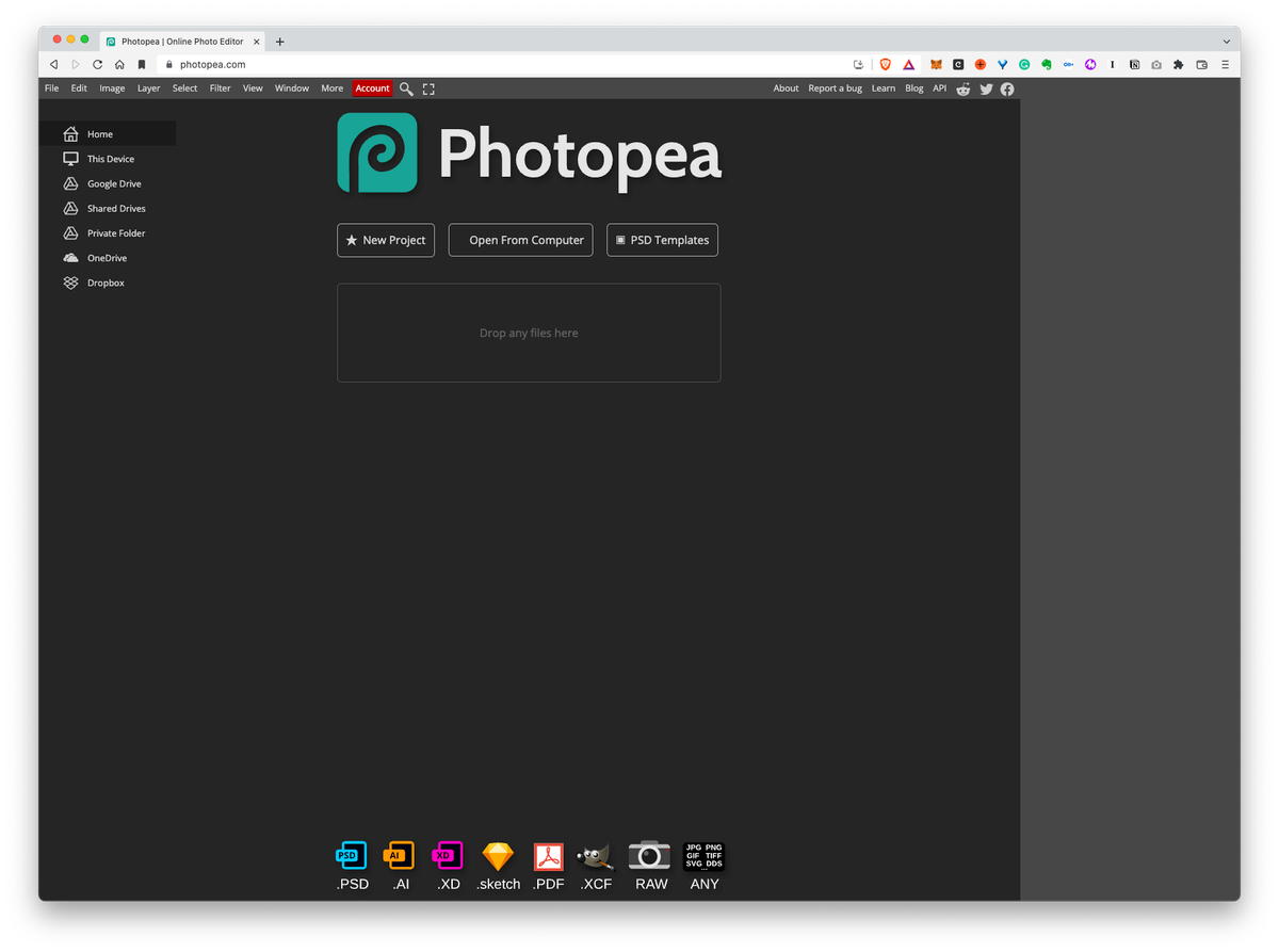 Photopea: The online alternative to Photoshop. 100% Free. Super easy to use.