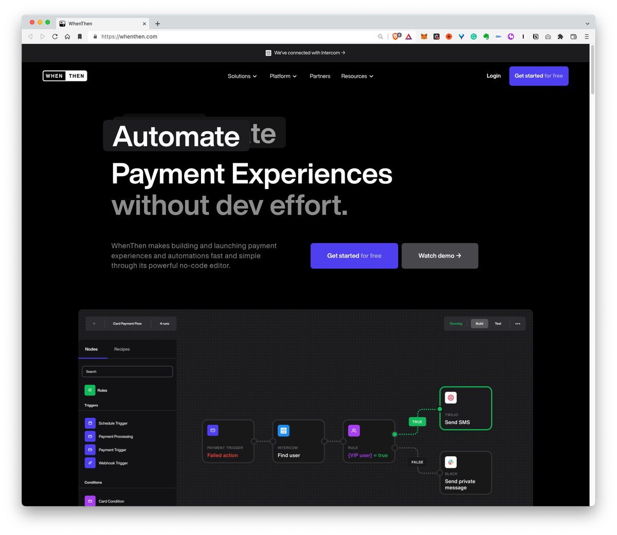 WhenThen: Improve, Automate, Build, Orchestrate Payment Experiences without dev effort.