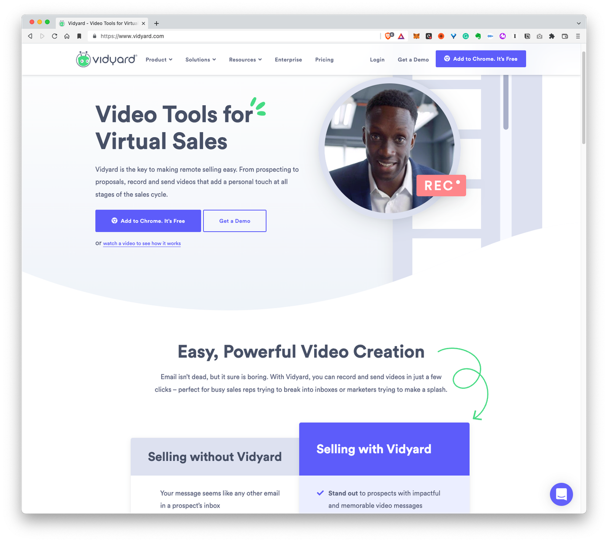 Viryard: Video Tools for Virtual Sales.
