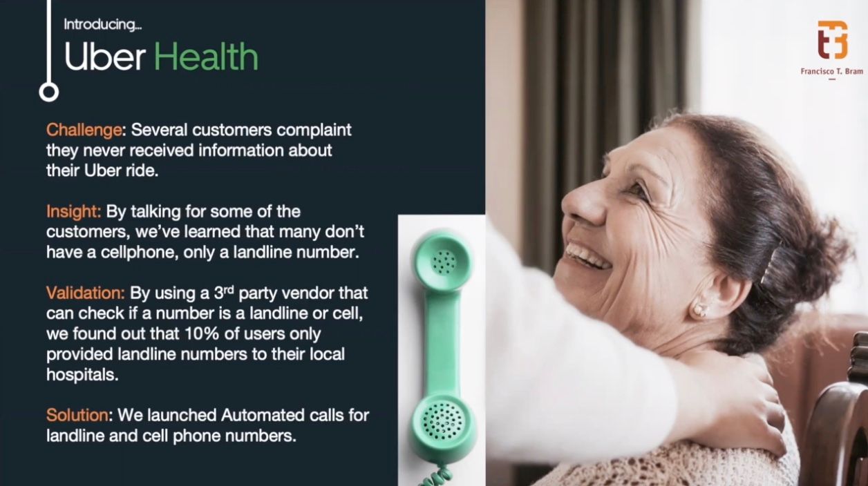 We launched a solution that allows these particular users when an appointment is scheduled to get an automated call to let them know when the ride has been organized and who's going to be picking them up and when.