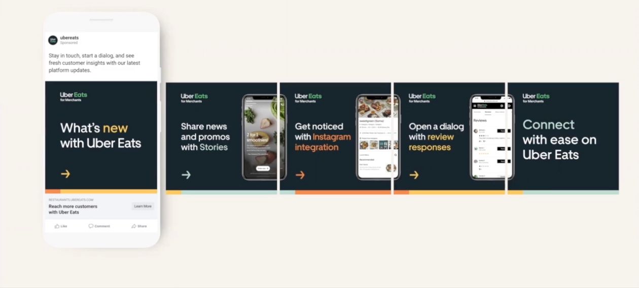 You will see on Uber Eats some restaurants will run stories, where you can learn about new promotions, they can tell you about a new menu item, this story will run for free for seven days, then they can also celebrate a particular moment like we're past COVID, or they can actually celebrate, for example, a holiday.