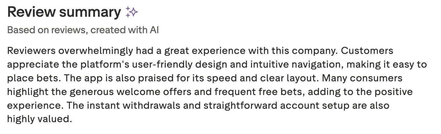 Screenshot from Trustpilot