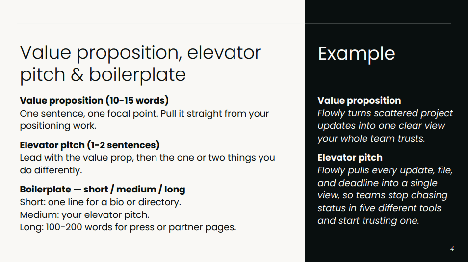 Messaging playbook template