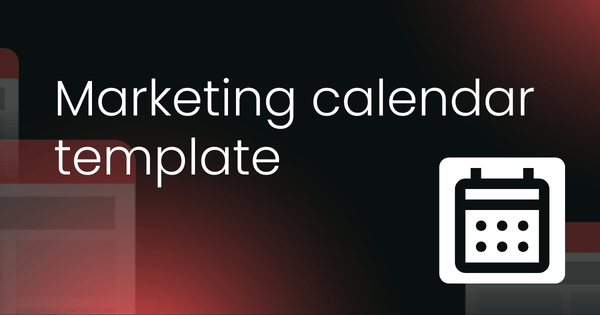 Marketing calendar template  2026