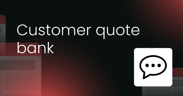Customer quote bank  template