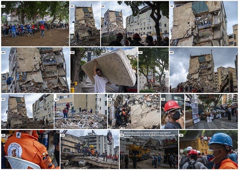 World Cup knockout action, Venezuela earthquake aftermath, and America250 lead-up imagery | June 29