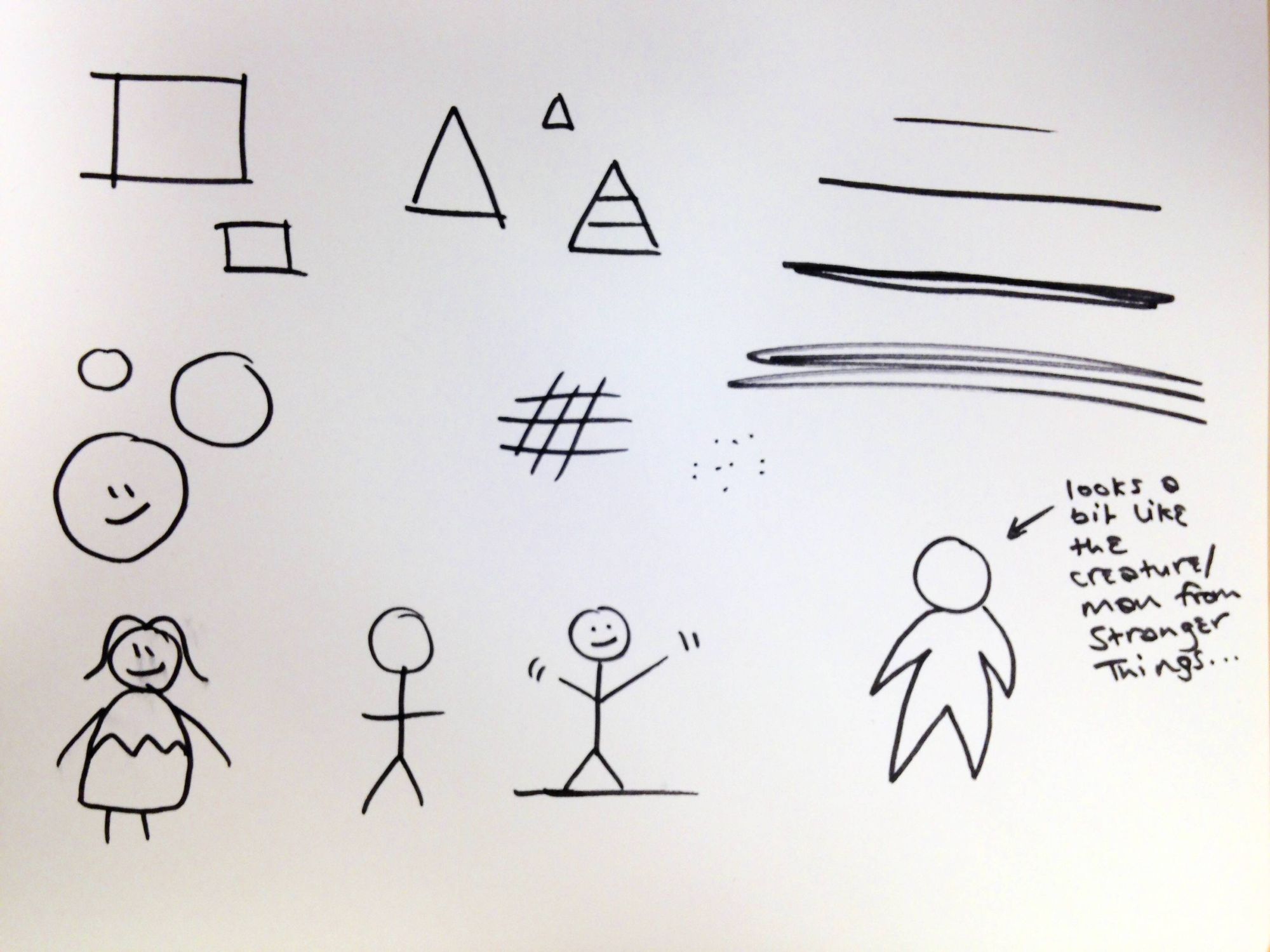 Sketchnoting - making marks Image of making marks for sketchnoting