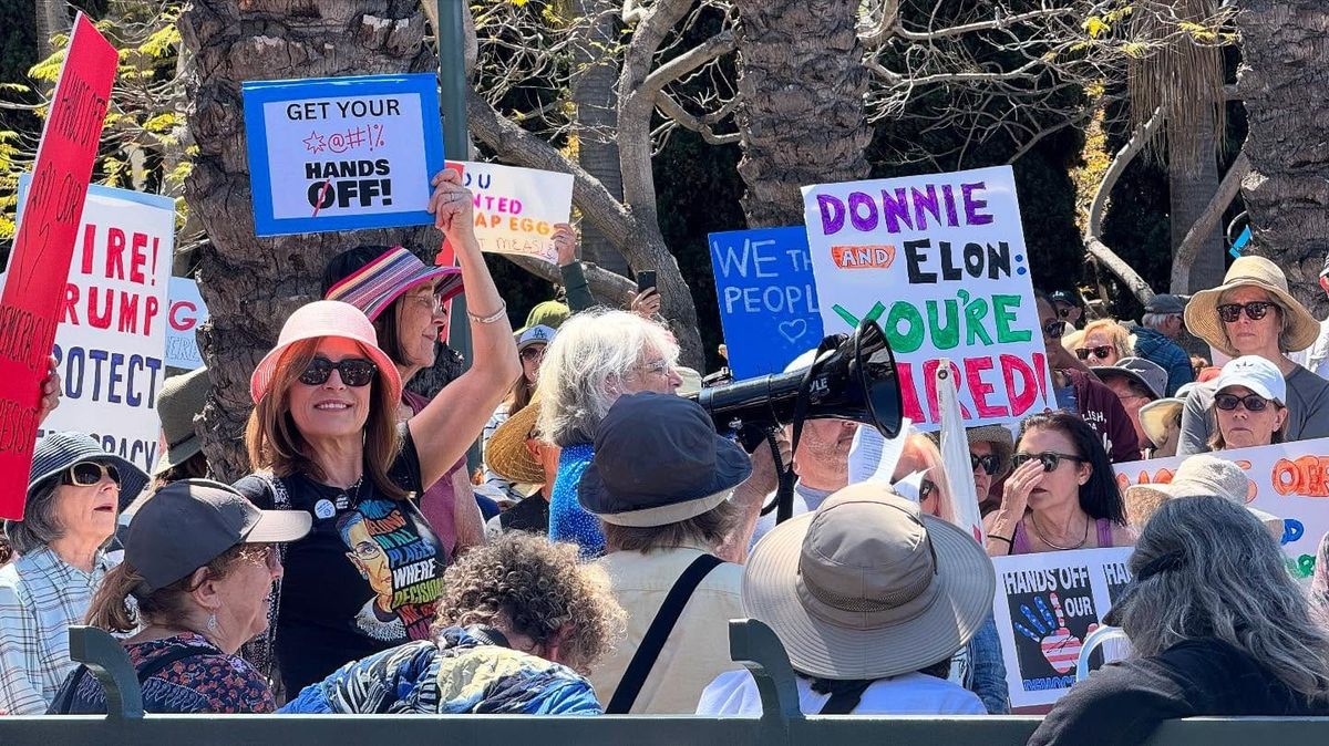 Culver City participates in "Hands Off" protest against Trump Administration