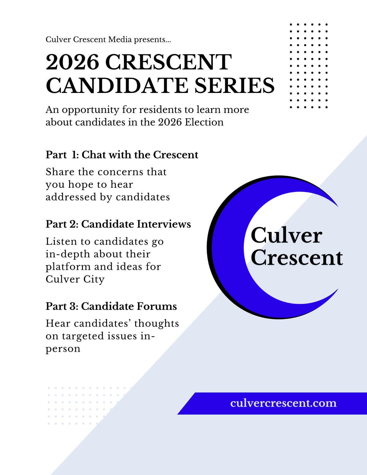 Culver Crescent announces 2026 Crescent Candidate Series