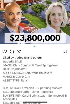 Culver City sees pair of large Retail Parcel Sales