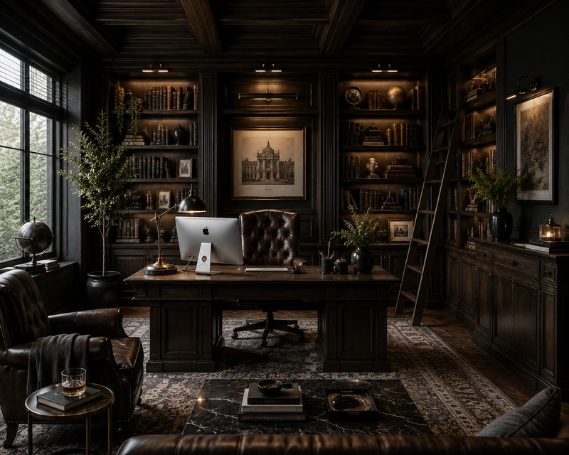 Dark Academia Office Design: Where Timeless Elegance Meets Modern Productivity