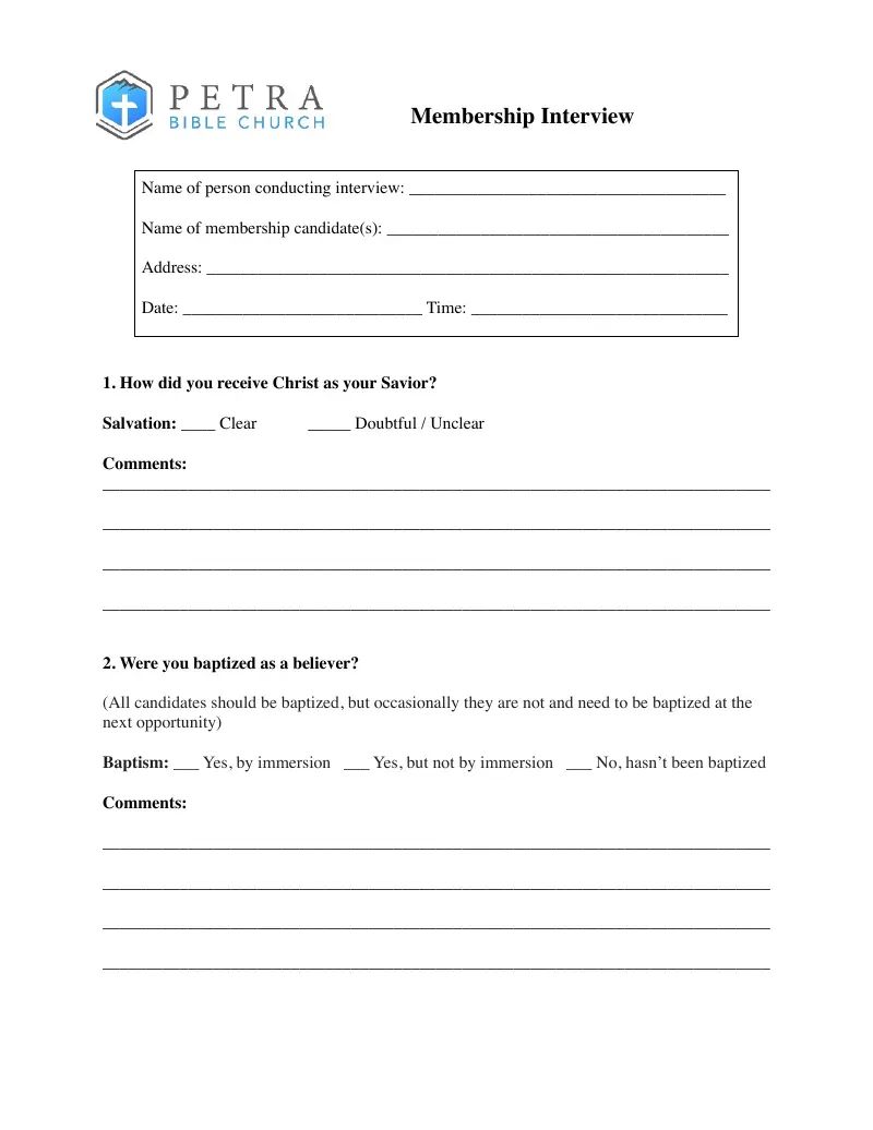 Membership Interview