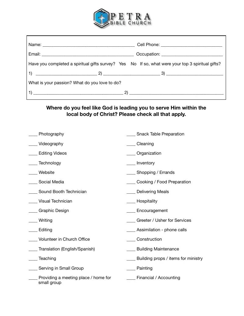 Practical Areas to Help