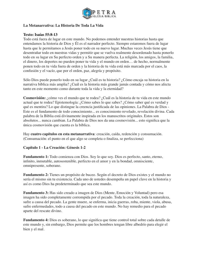 The Meta Narrative (Spanish)