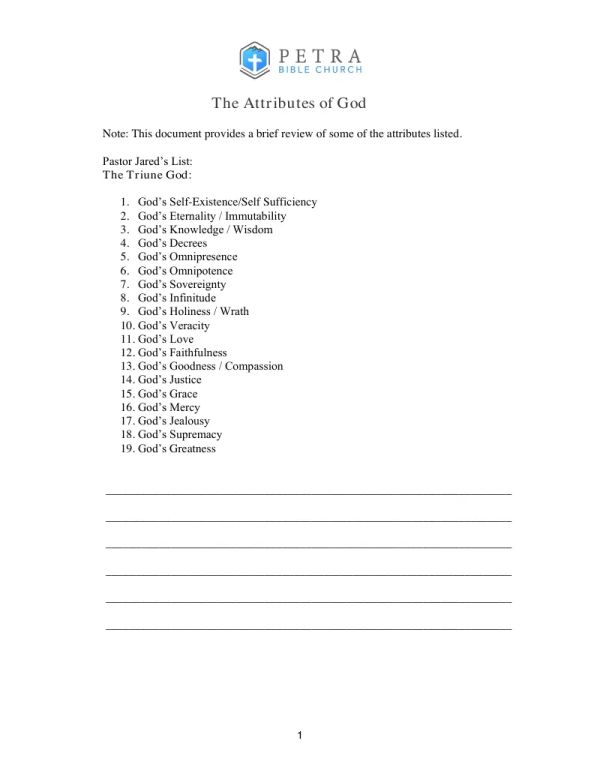 Attributes of God