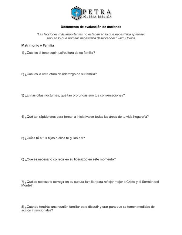 Elder Evaluation Document (Spanish)