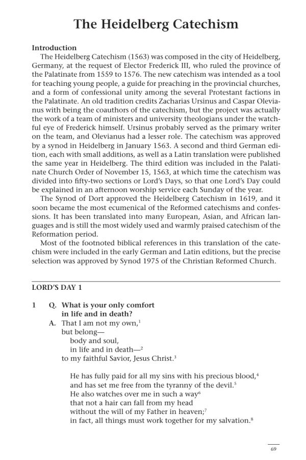 The Heidelberg Catechism