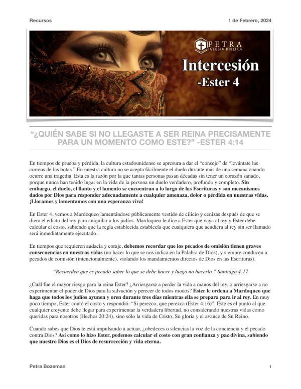 Intercesion Devocional