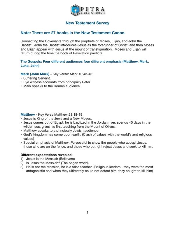 New Testament Survey