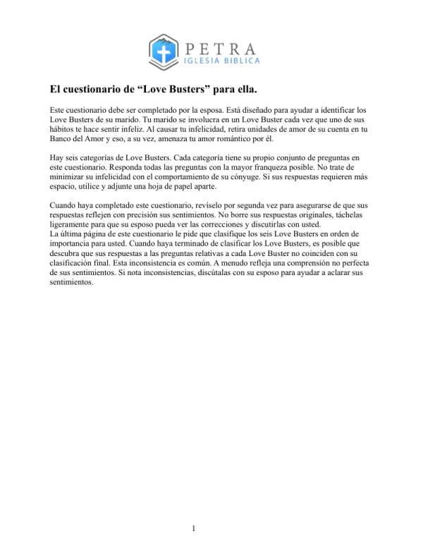 Su Cuestionario Love Busters Hers
