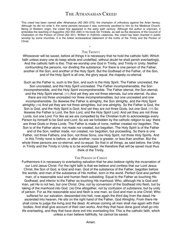 The Athanasian Creed