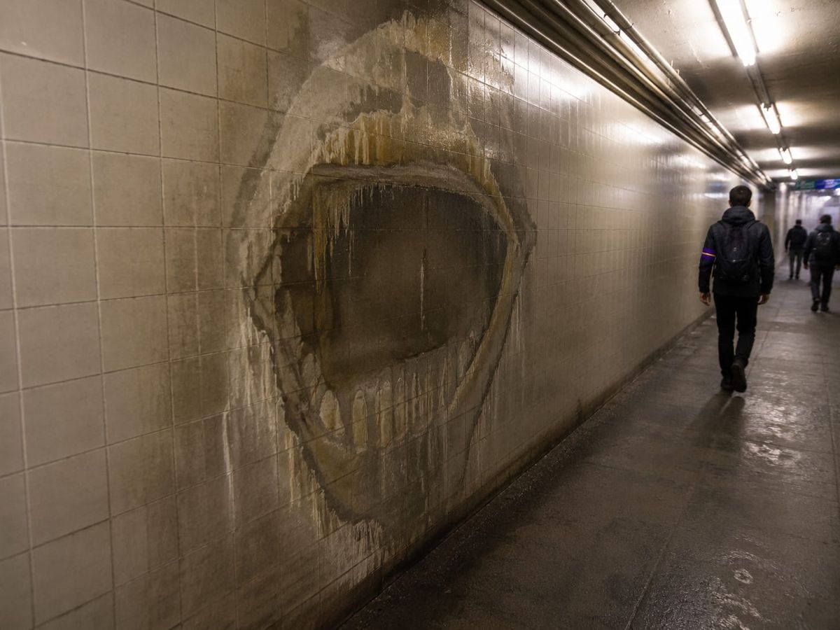 Probably just water damage. Probably.
