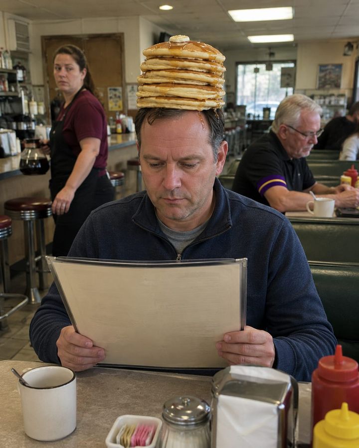 The pancakes had obtained a human host and immediately used it to order pancakes.