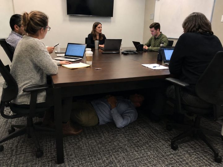 Having now attended meetings with both oversight and undersight, I prefer email.