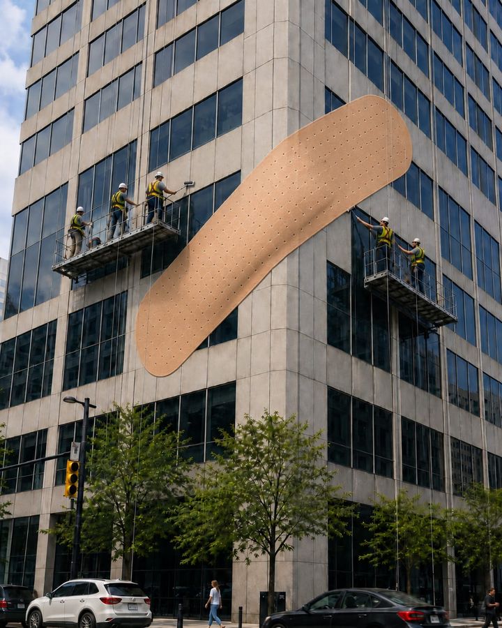 It had been warned to stop picking fights with bigger buildings.
