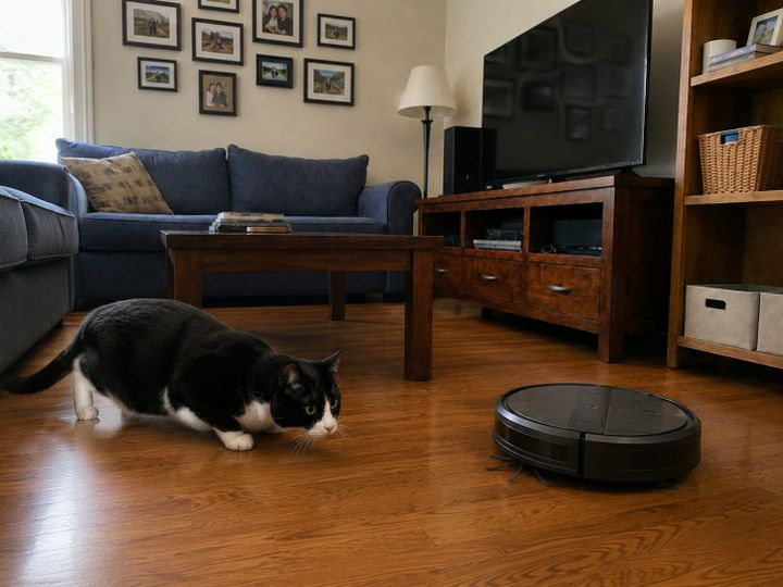 She pretends she’s monitoring it, but I think she likes the company.