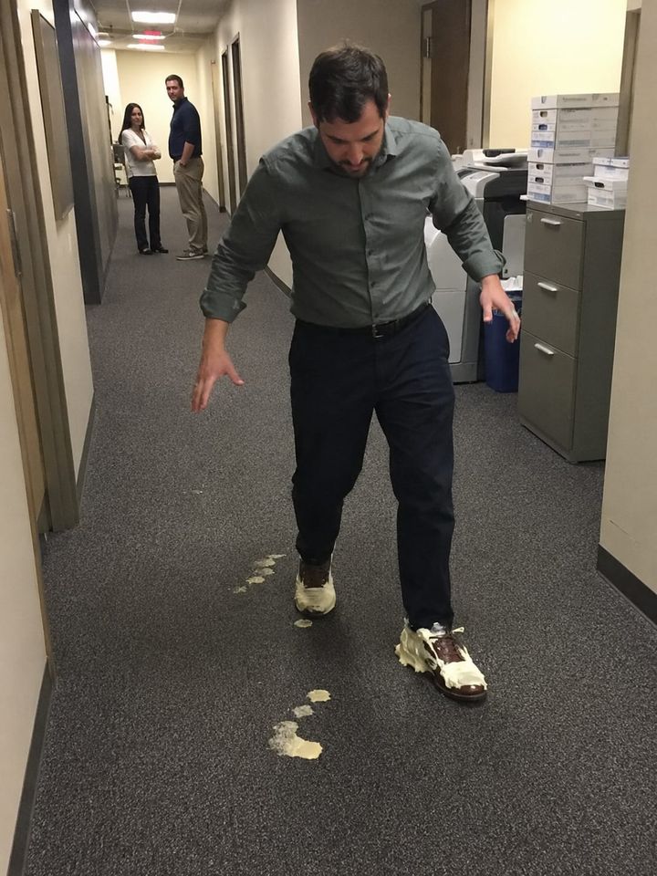 He’s trying very hard to make "Puddin’ Shoes Mike" happen. Still better than "Tarantula Pants Mike" was.