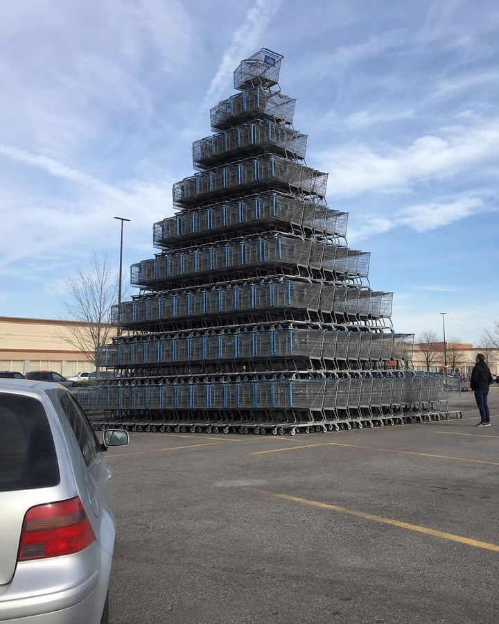 "The tomb prepares the dead king for the next world, which the carts believe to be another parking lot. They cannot imagine anything better. They are, after all, shopping carts."