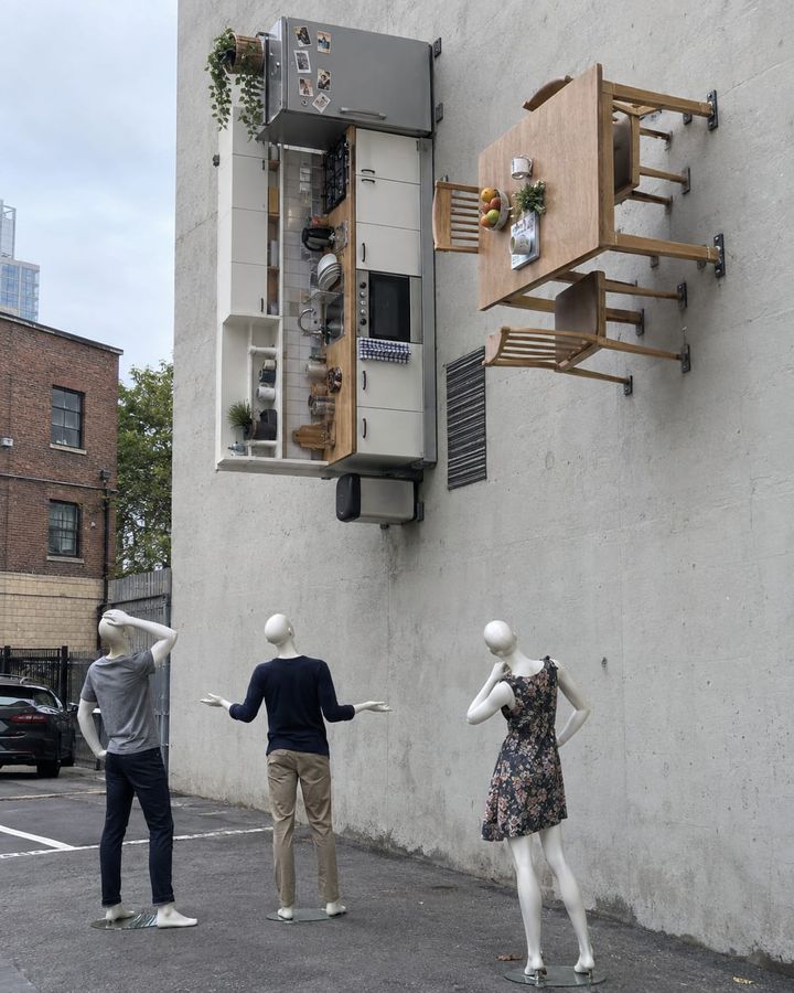 "Practical creatures by nature, the mannequins would like to know what problem this was intended to solve."