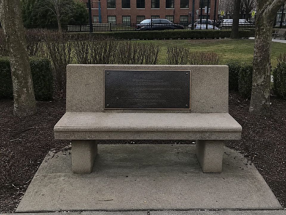 "The bench was dedicated to a man who, by all accounts, preferred standing."