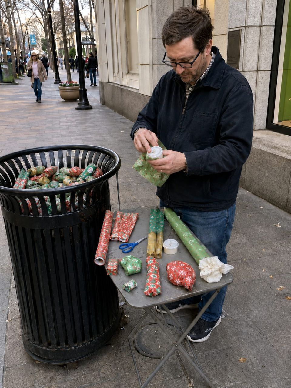 He said, “Going in the trash is no excuse for looking like trash.”