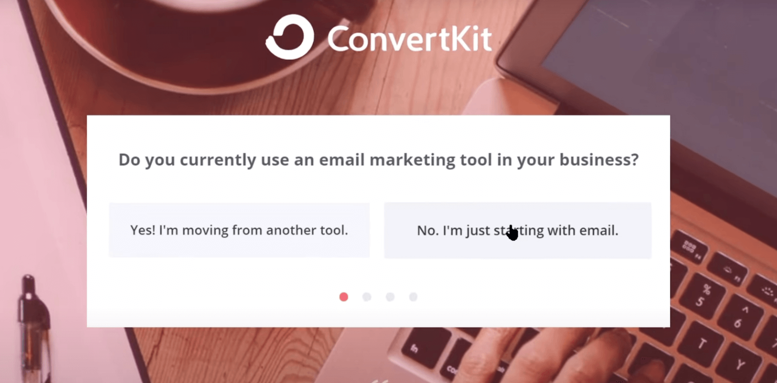 ConvertKit welcome screen