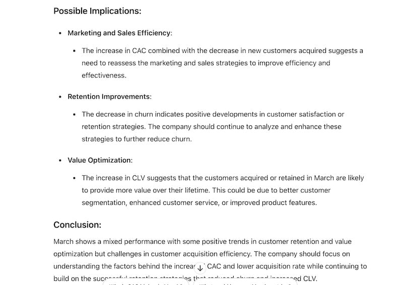 GPT-4o's data analysis