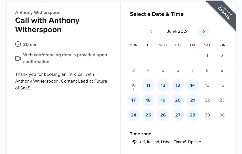 My Calendly scheduling page