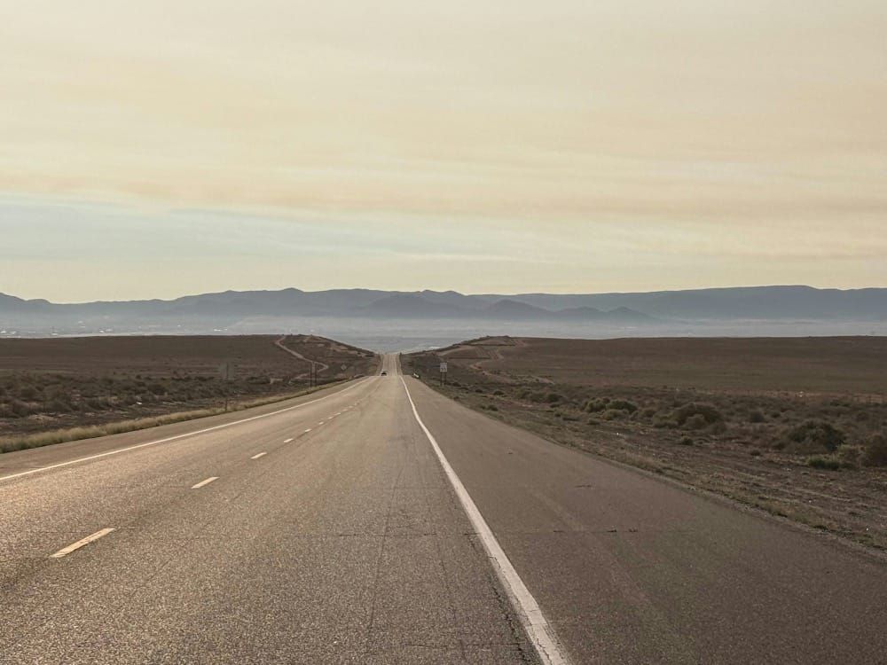 Photo of an open road. 