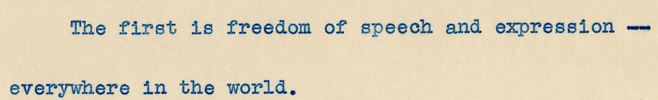 These Days Before the Vote: "The first is freedom of speech and expression — everywhere in the world."