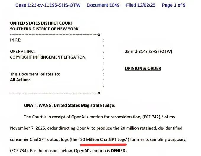 Your ChatGPT Conversations Are Evidence: Why 20 Million Logs Just Became a Privacy Wake-Up Call