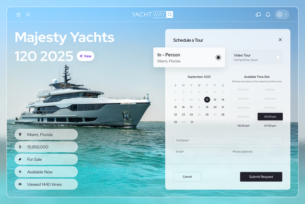 Yacht Schedule a Tour YachtWay