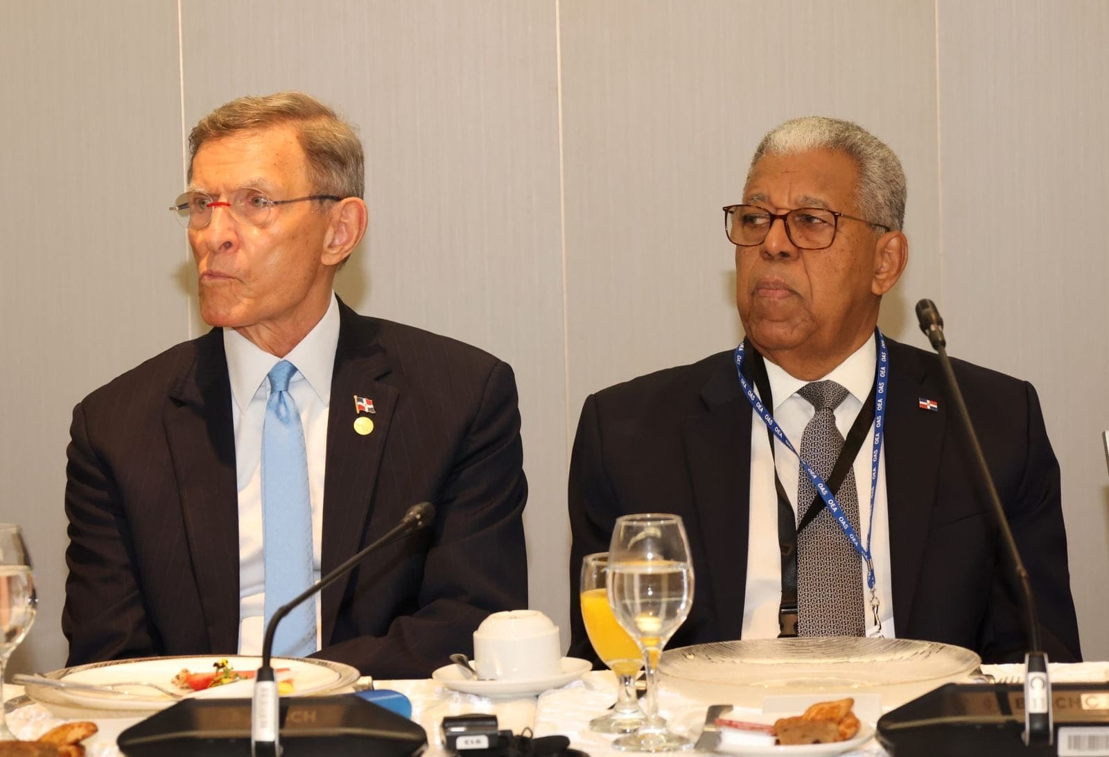 Cancilleres de República Dominicana en el desayuno bilateral, OEA Panamá 2026
