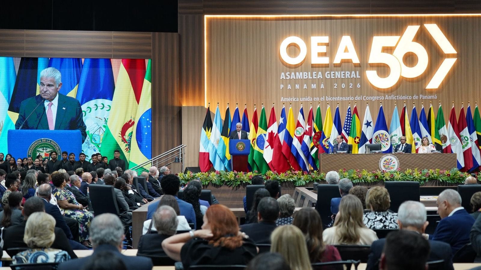 Delegaciones de Paraguay, Panamá y México en la 56.ª Asamblea General de la OEA