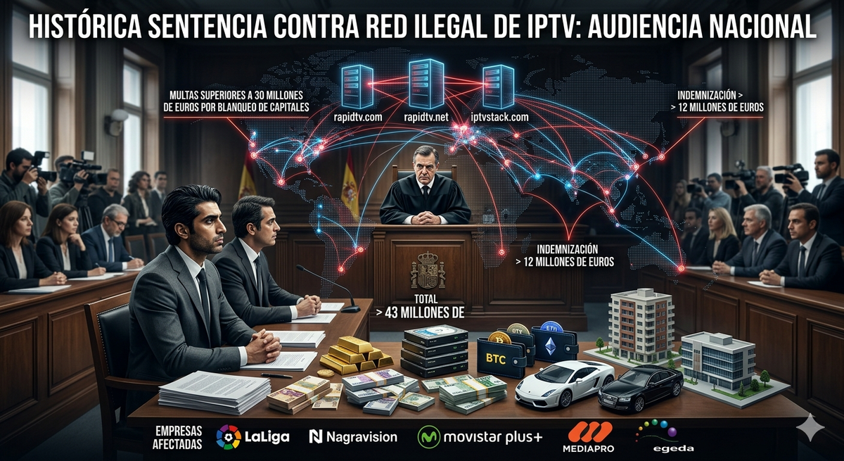 Golpe histórico a red ilegal de IPTV por LaLiga en España
