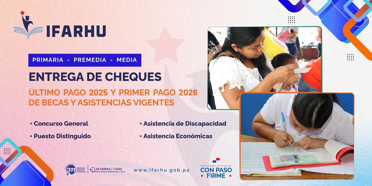Pago de Becas y PASE-U: Fechas para Panamá Centro