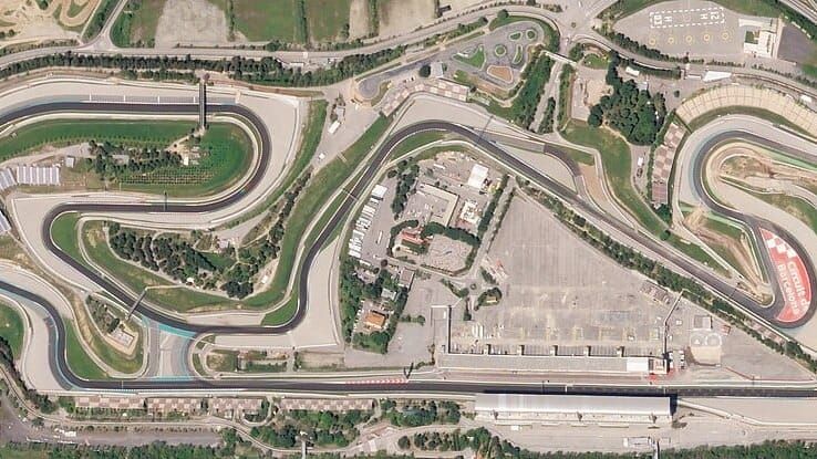 Vista aérea del Circuit de Barcelona-Catalunya en Montmeló