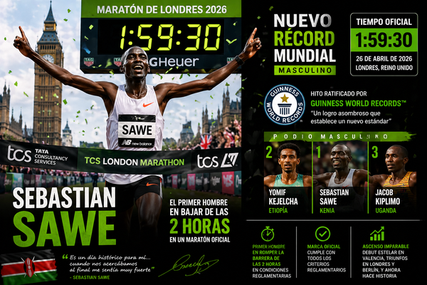 Récord Mundial: Sebastian Sawe Completa Maratón de Londres en Menos de Dos Horas