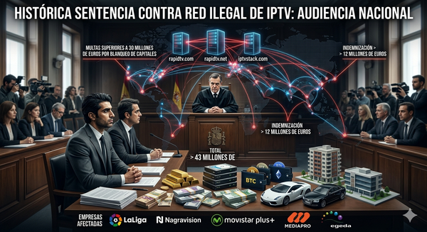Golpe histórico a red ilegal de IPTV por LaLiga en España