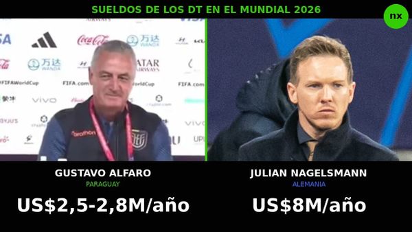 Alfaro gana US$2,8M, Nagelsmann US$8M: el sueldo no salvo a Alemania